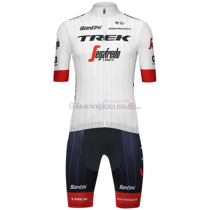 Abbigliamento Ciclismo Trek Segafredo ML 2018 Tour de France Bianco Rosso